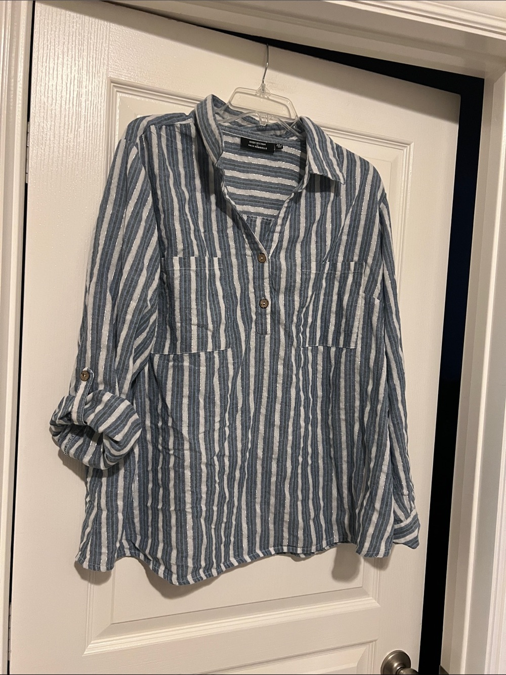 Unique Spectrum by MLLE Gabrielle LS Striped Top